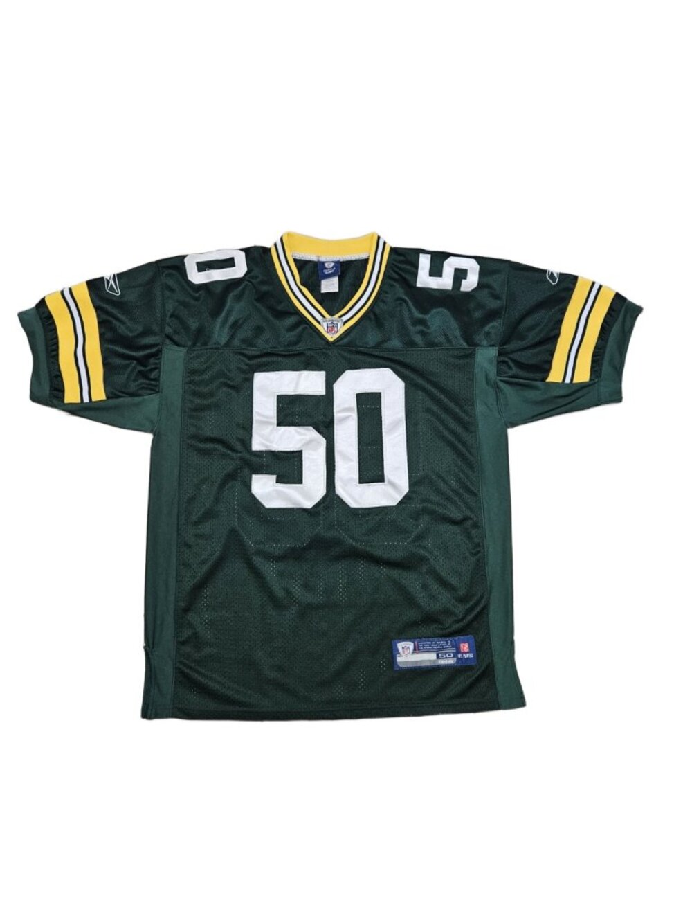 Green Bay Packers A.J. Hawk #50 Reebok Jersey Size 50